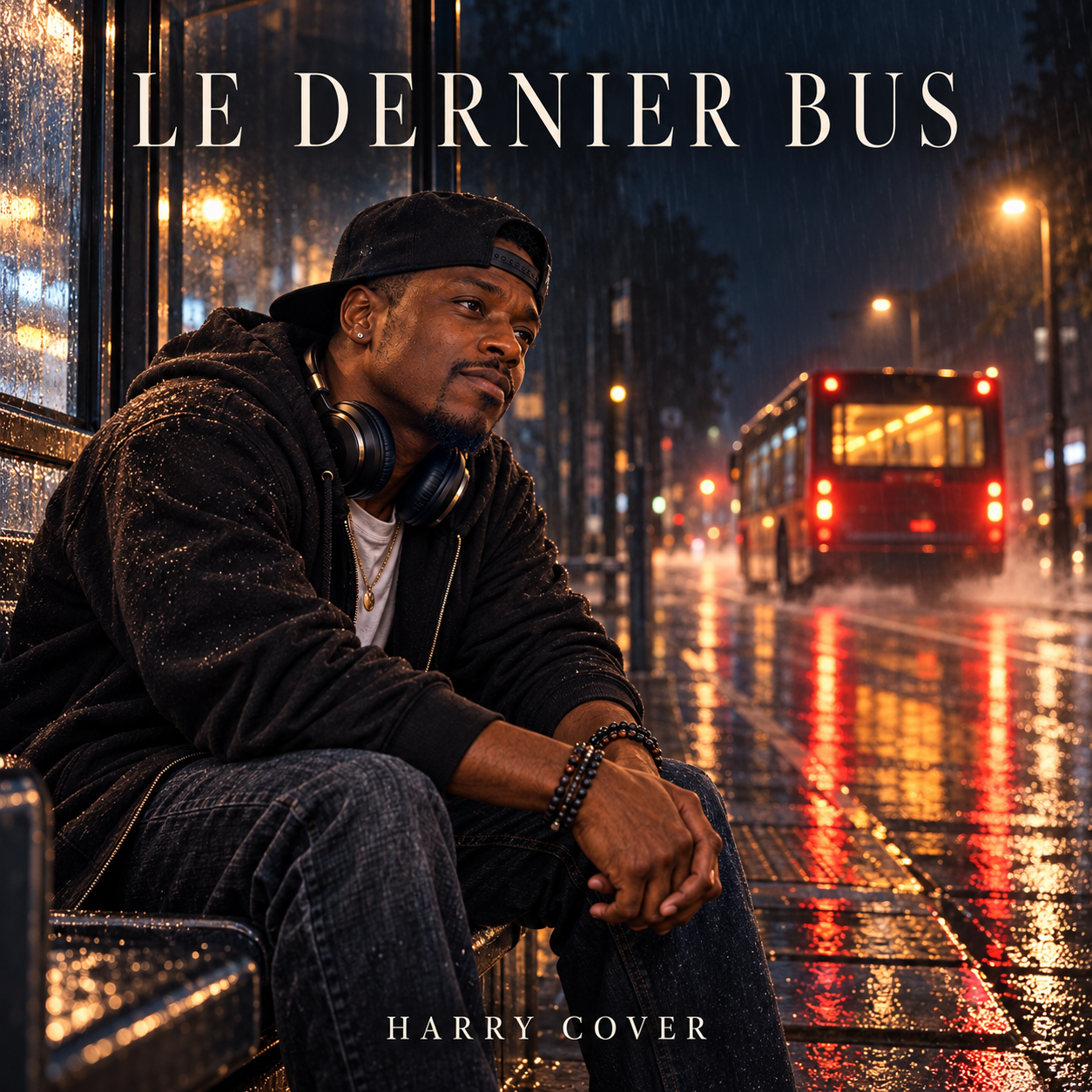 Tripac attend le dernier bus dans une rue nocturne